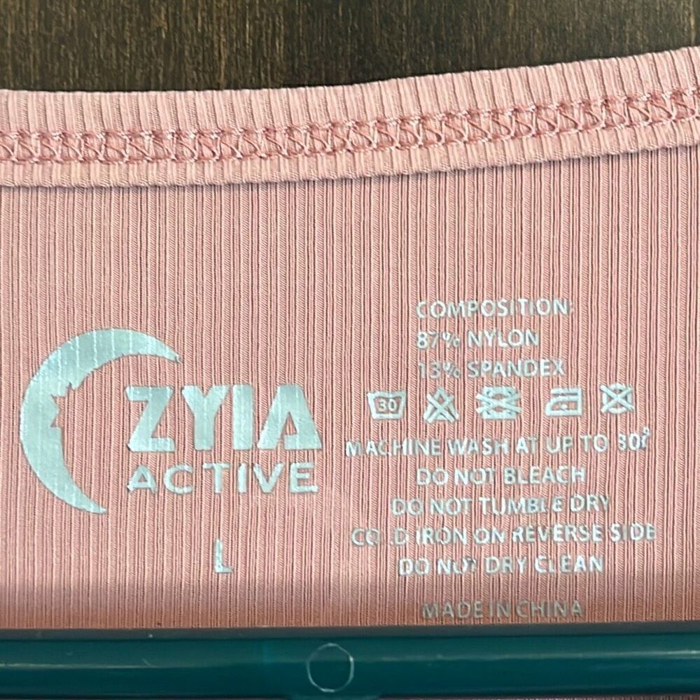 Zyia Active Poppy Pink Premium Ribbed Tank Top Large - Picture 3 of 5